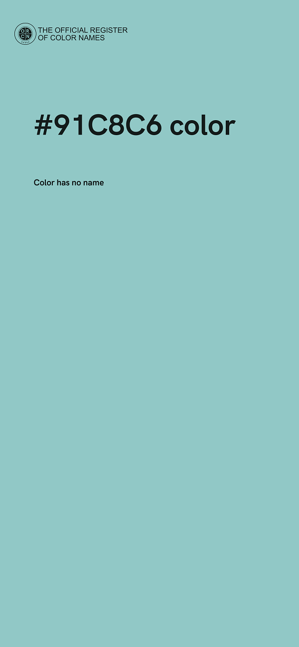 #91C8C6 color image