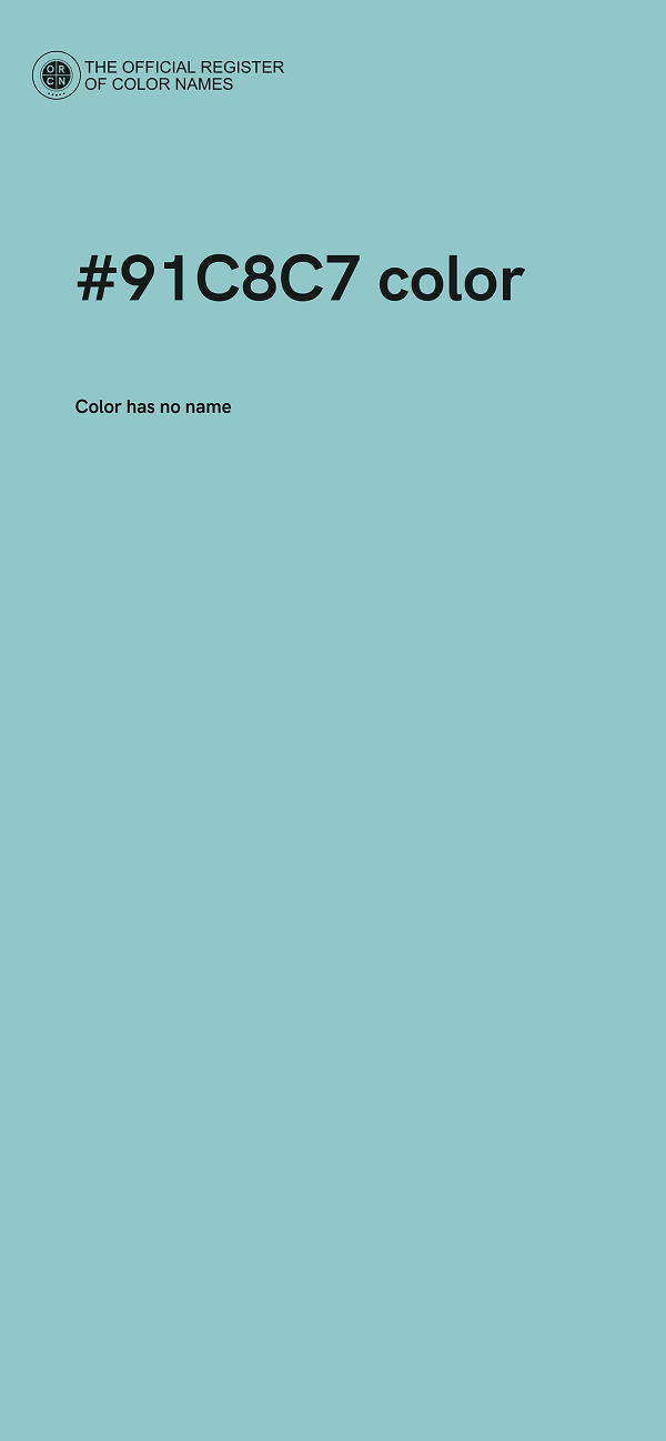 #91C8C7 color image