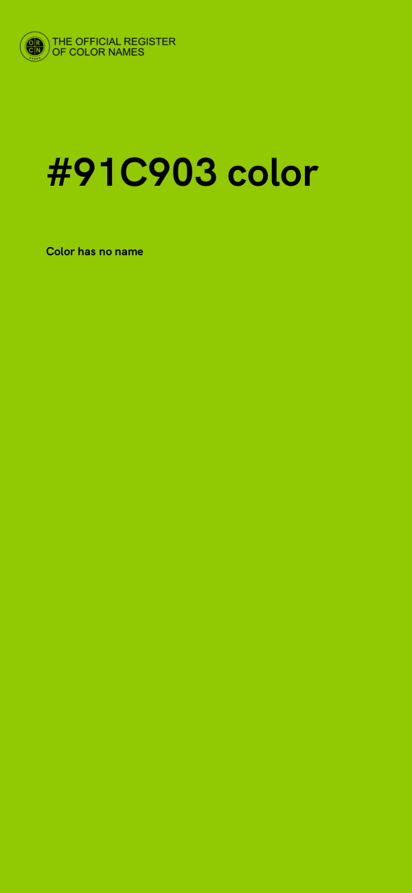 #91C903 color image