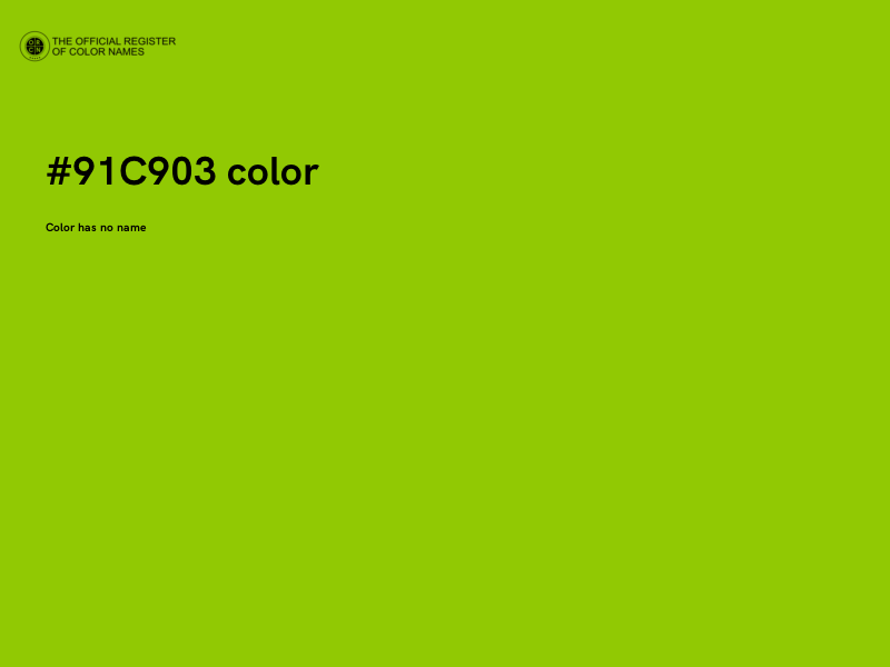 #91C903 color image