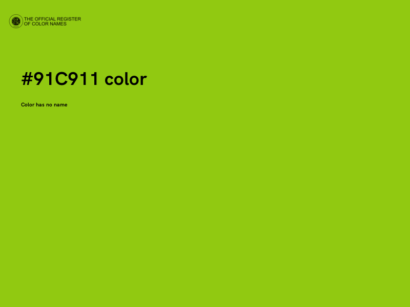 #91C911 color image