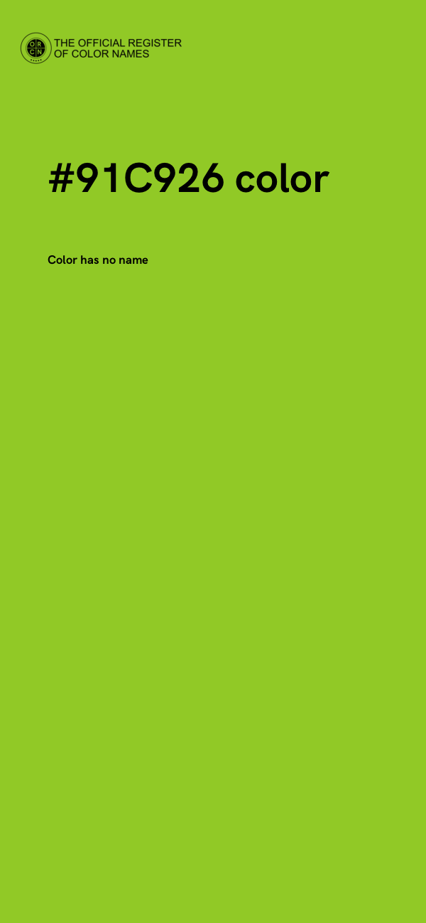 #91C926 color image