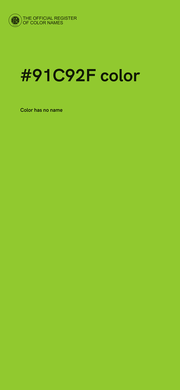 #91C92F color image