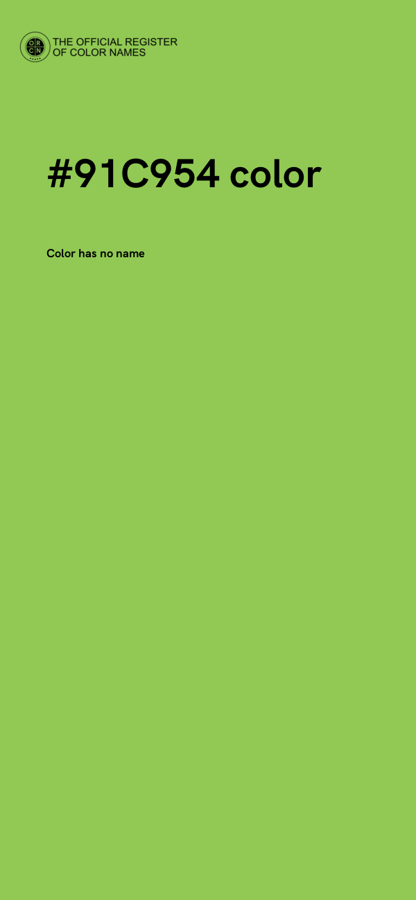 #91C954 color image