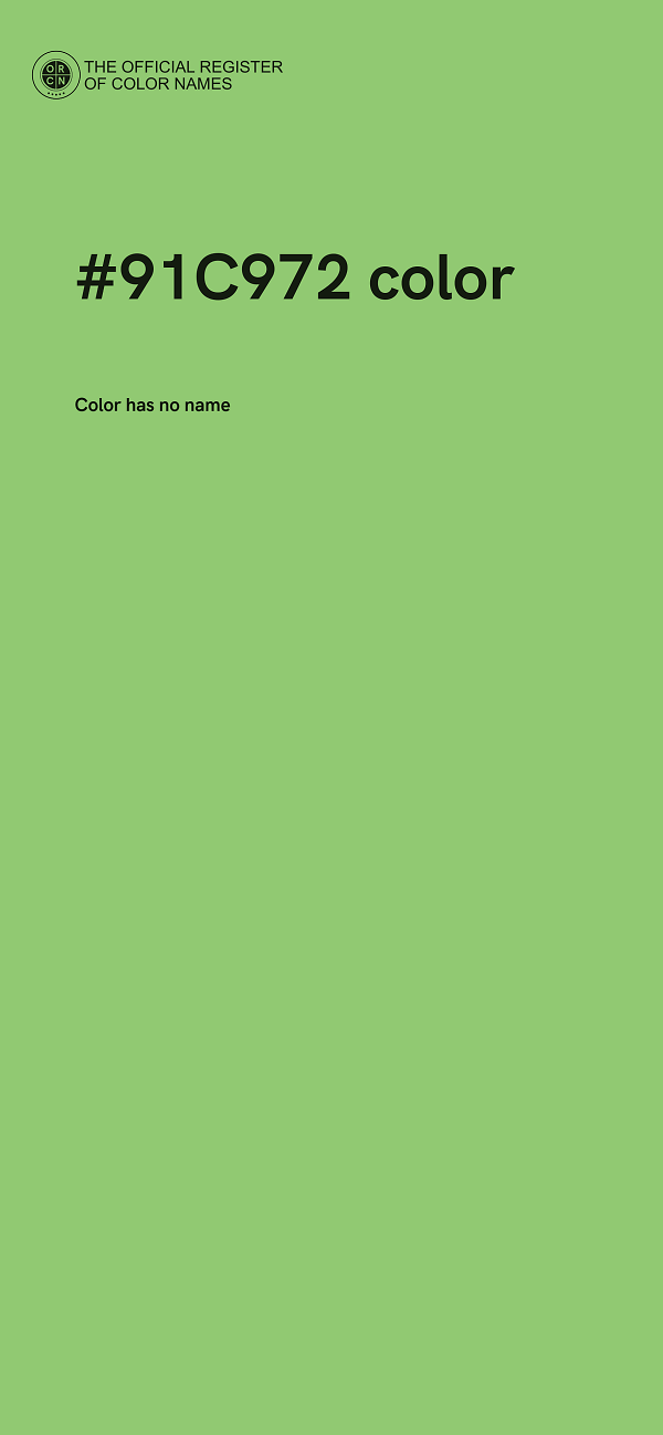 #91C972 color image