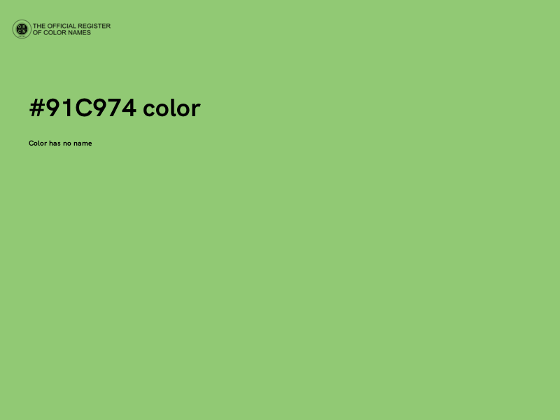 #91C974 color image
