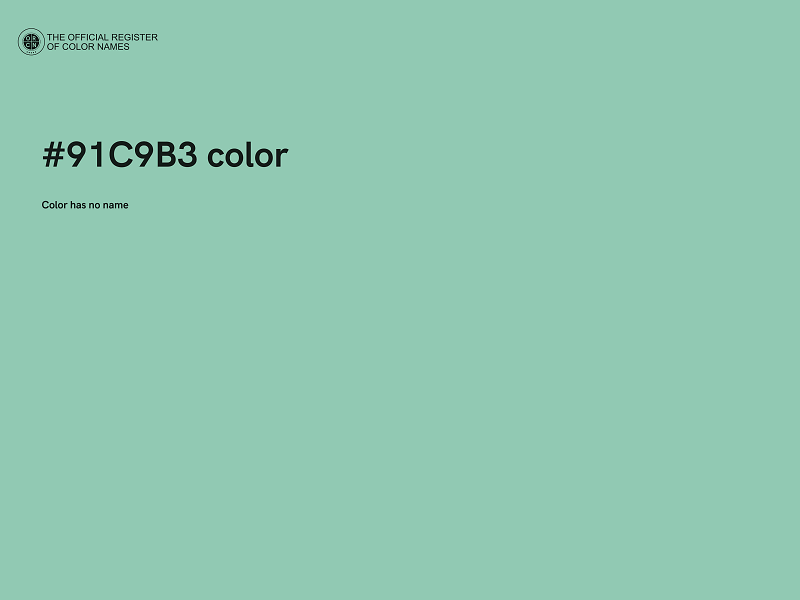 #91C9B3 color image