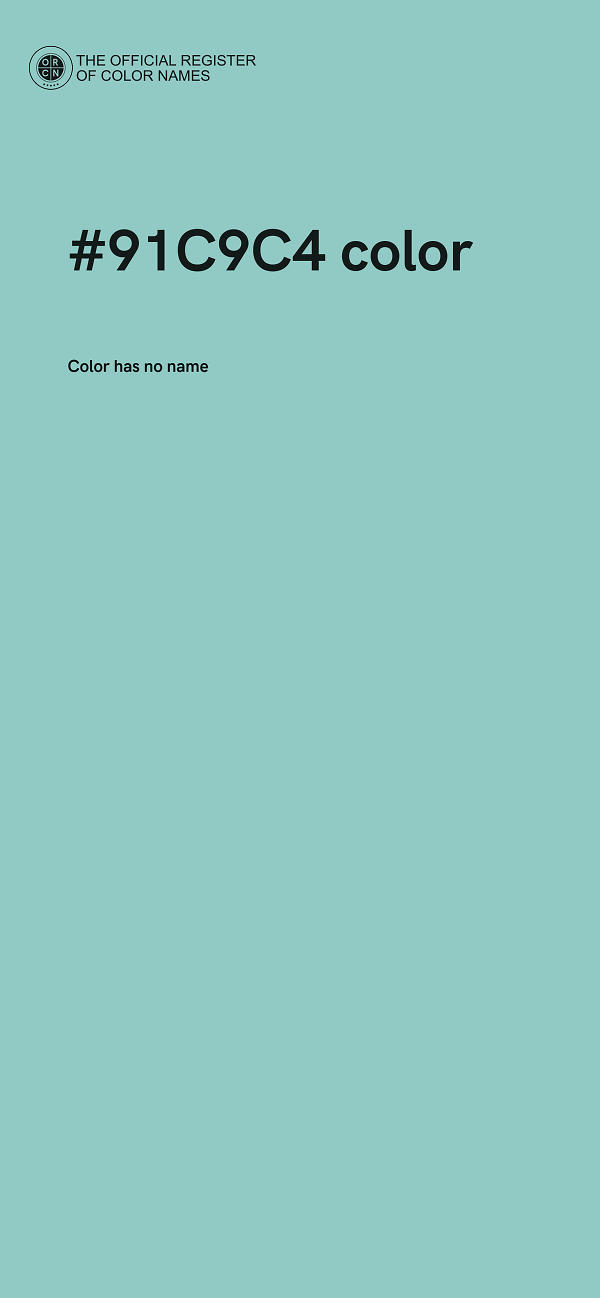 #91C9C4 color image