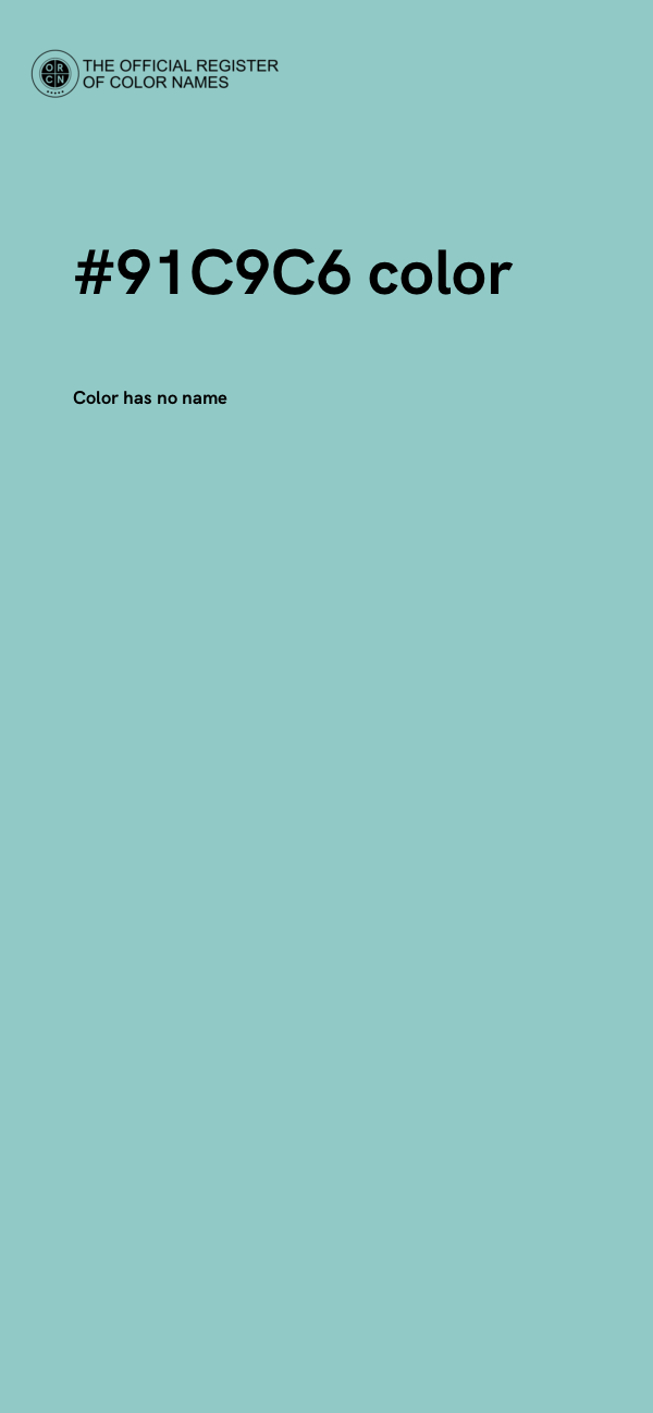 #91C9C6 color image