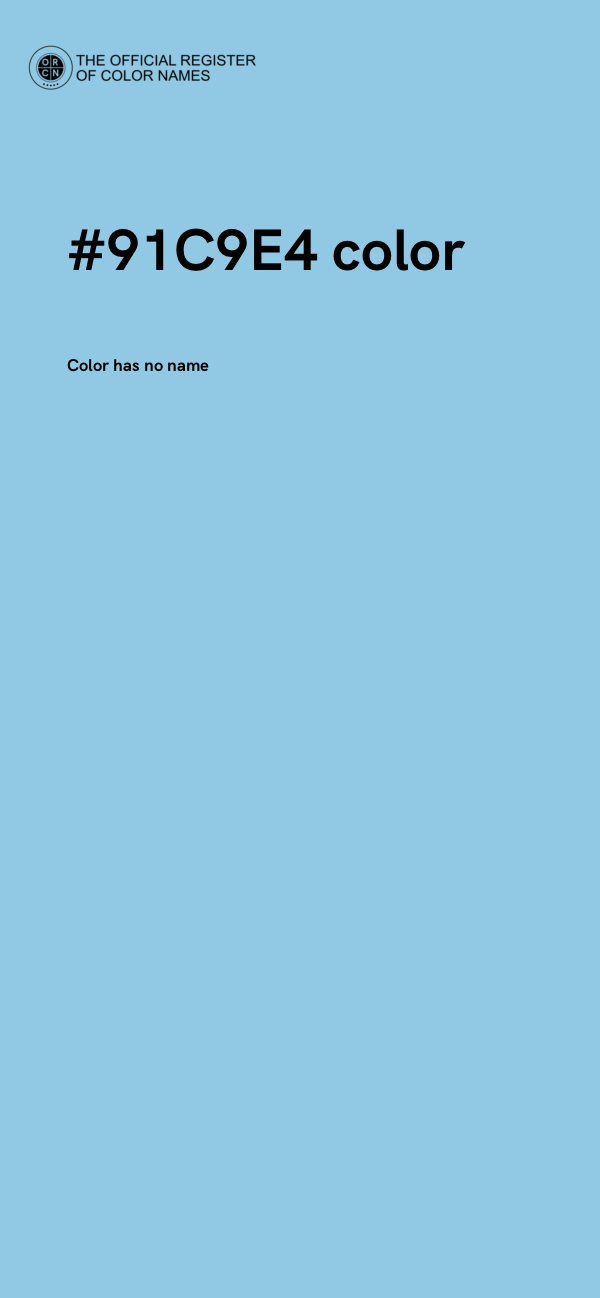 #91C9E4 color image
