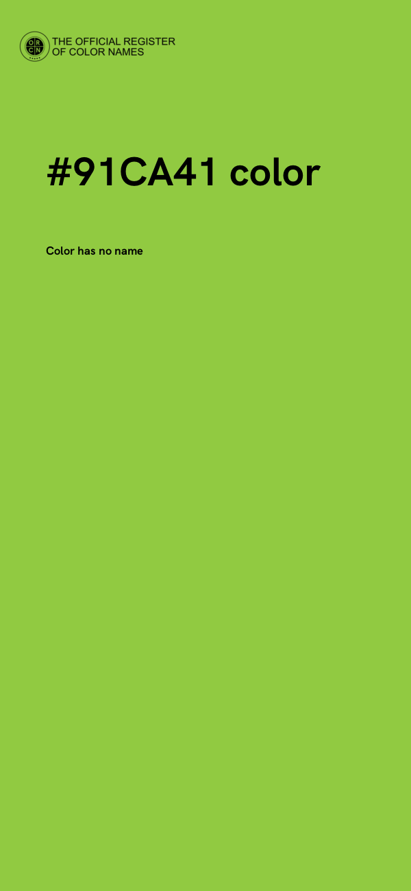 #91CA41 color image