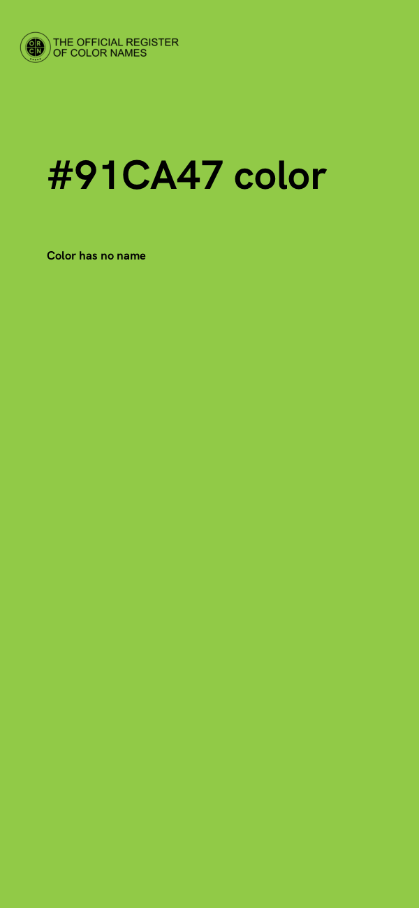 #91CA47 color image