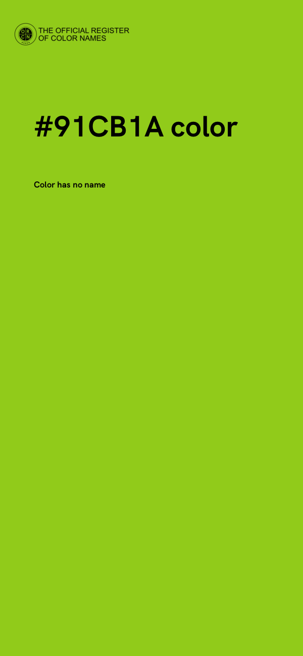 #91CB1A color image