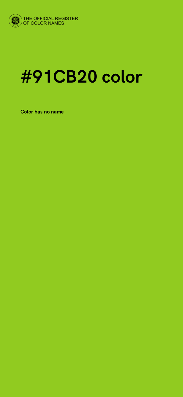 #91CB20 color image