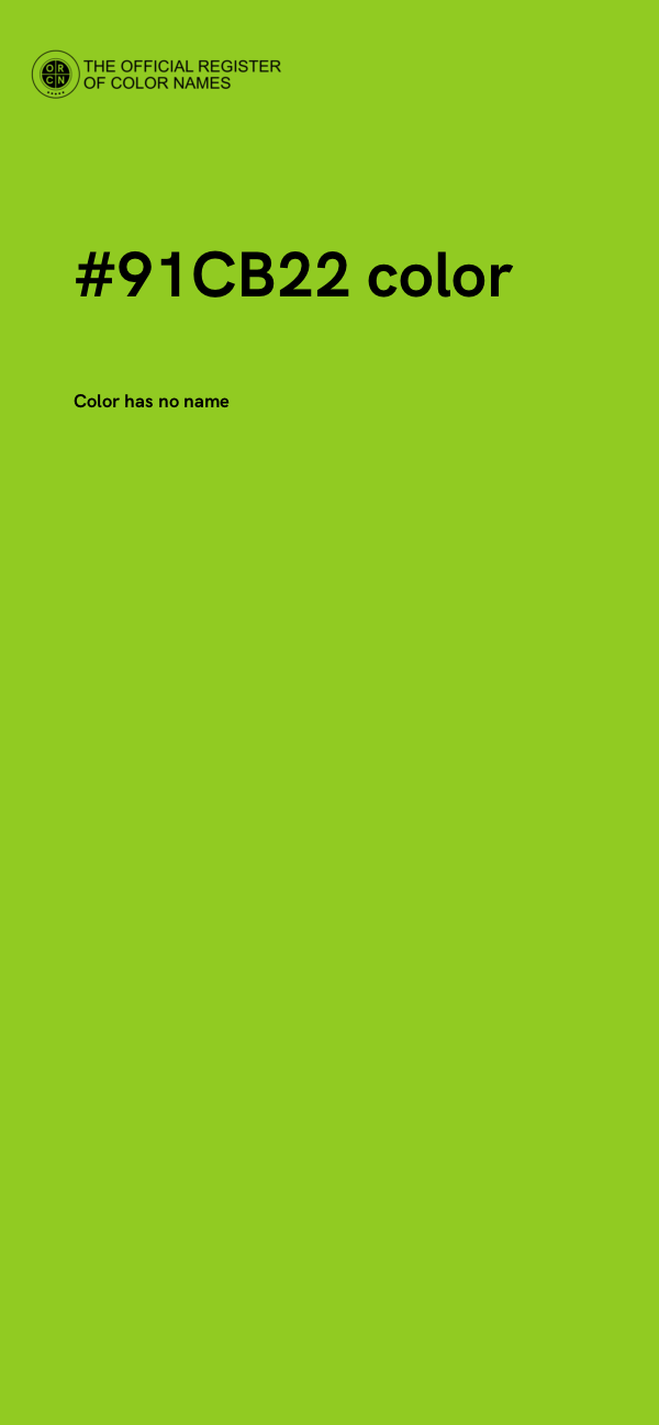#91CB22 color image