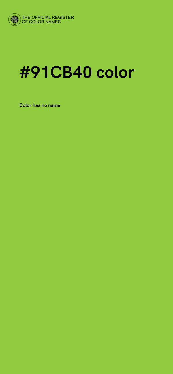 #91CB40 color image