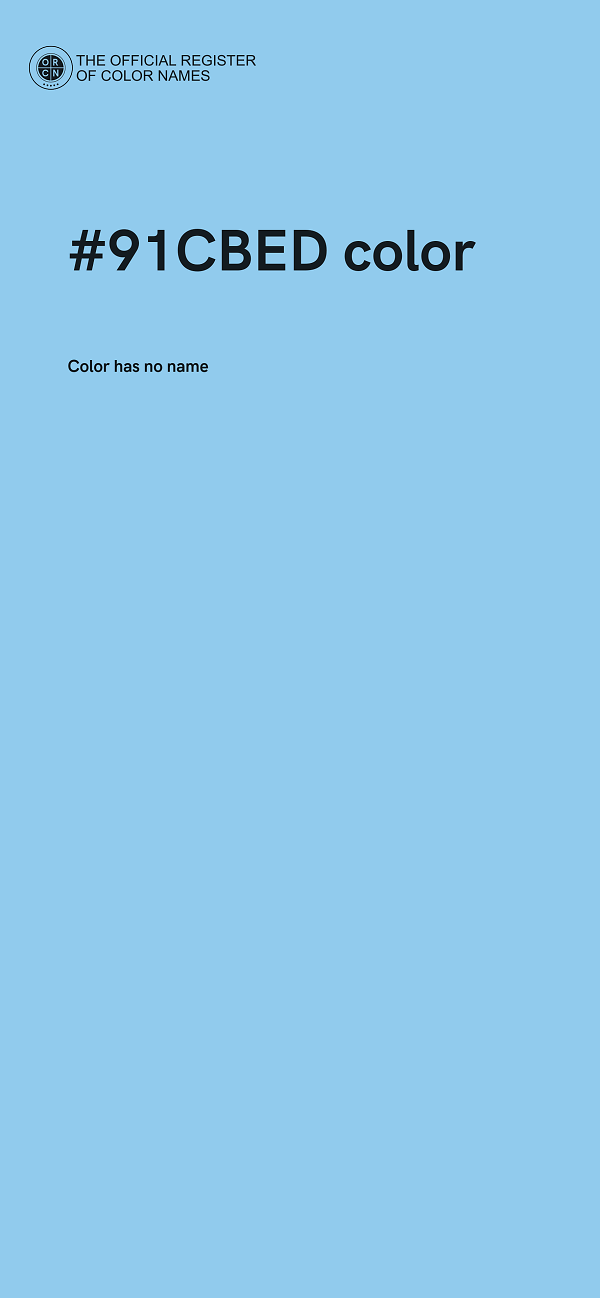 #91CBED color image