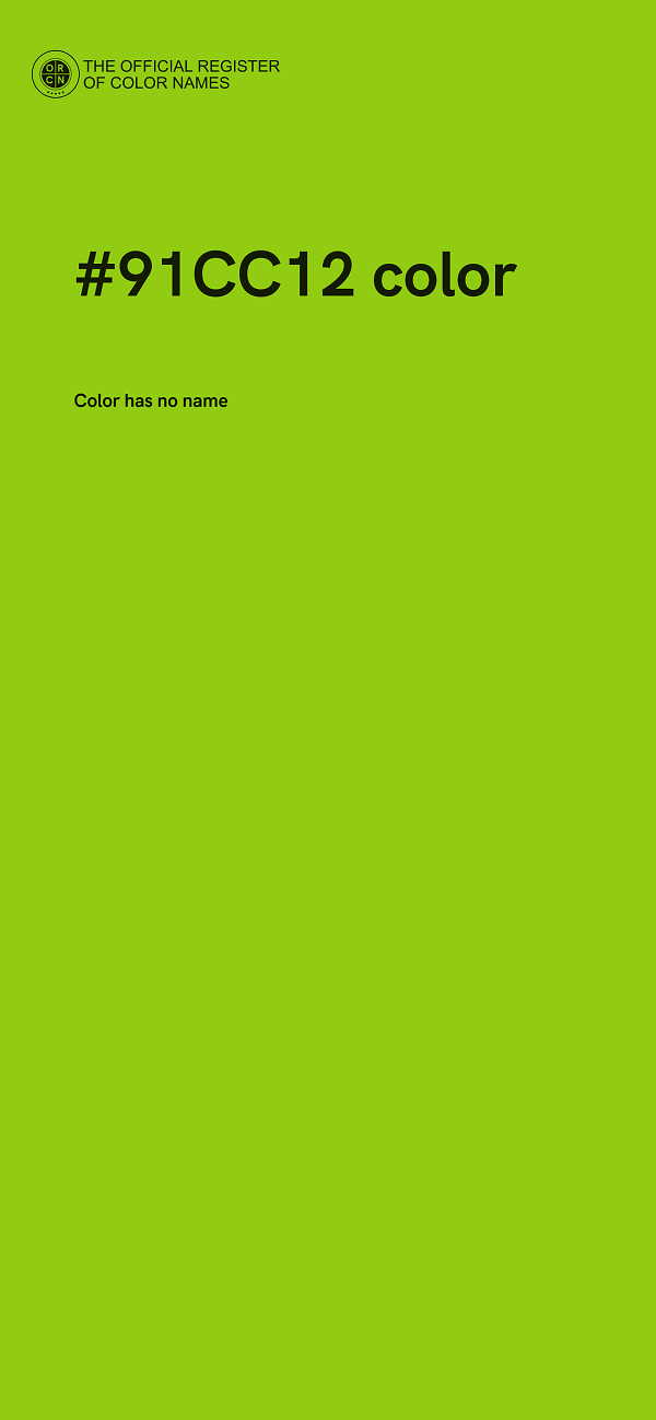 #91CC12 color image