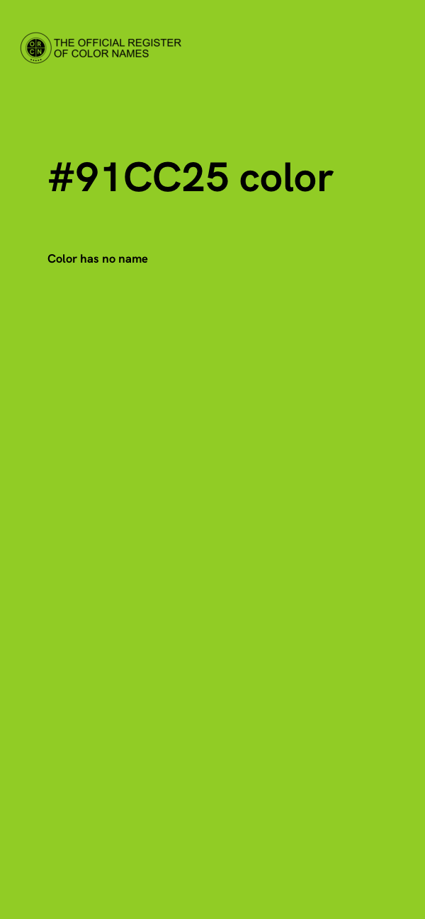 #91CC25 color image