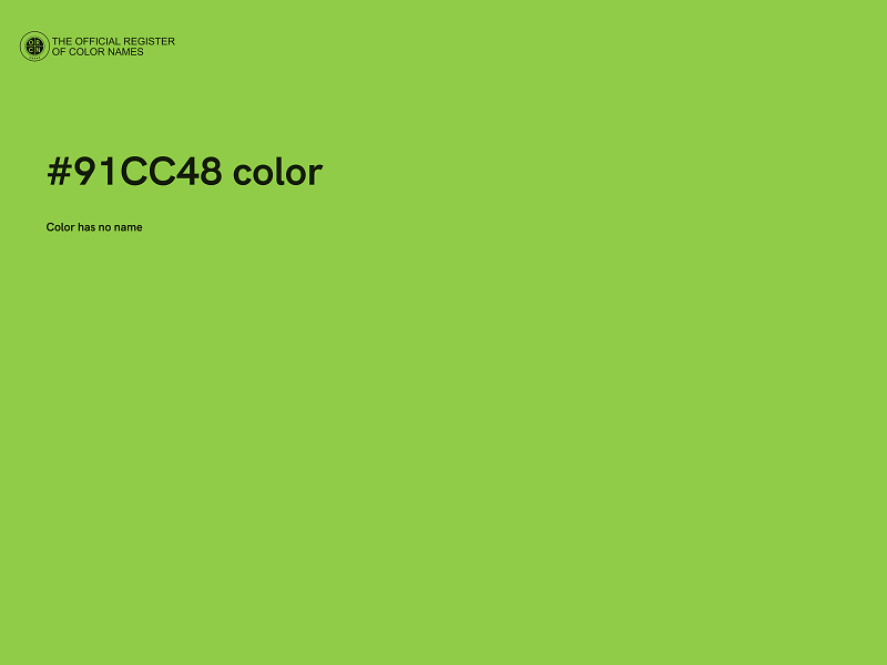#91CC48 color image