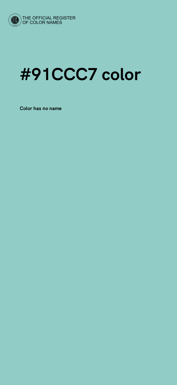 #91CCC7 color image
