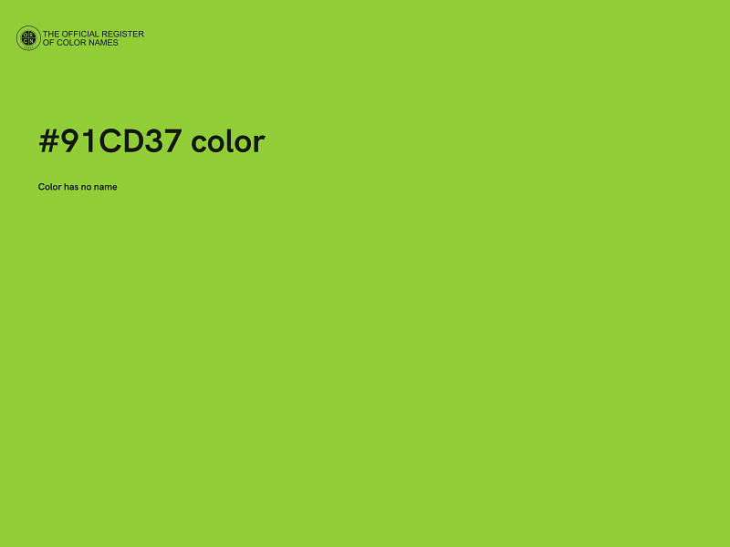#91CD37 color image