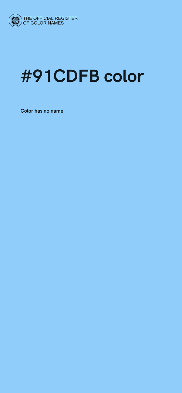 #91CDFB color image