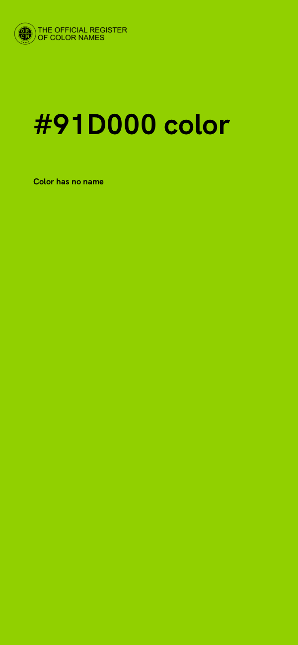 #91D000 color image