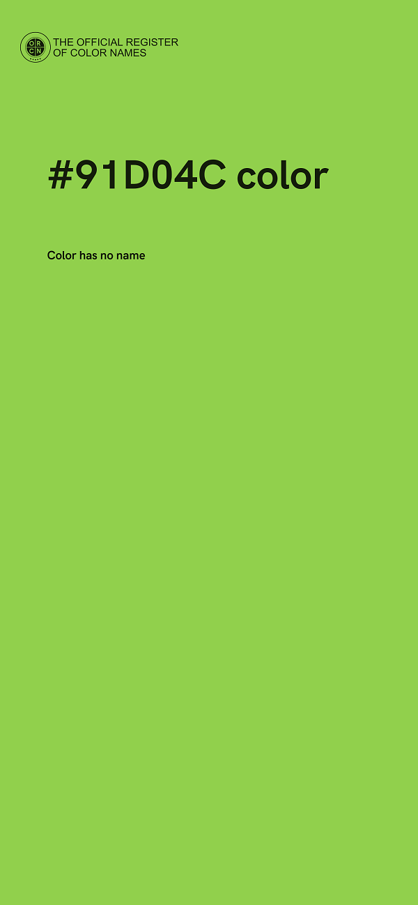 #91D04C color image