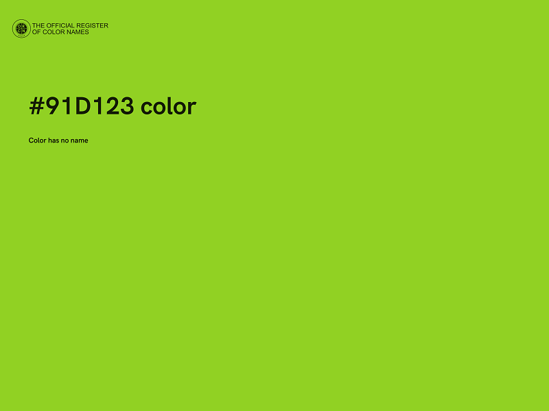 #91D123 color image