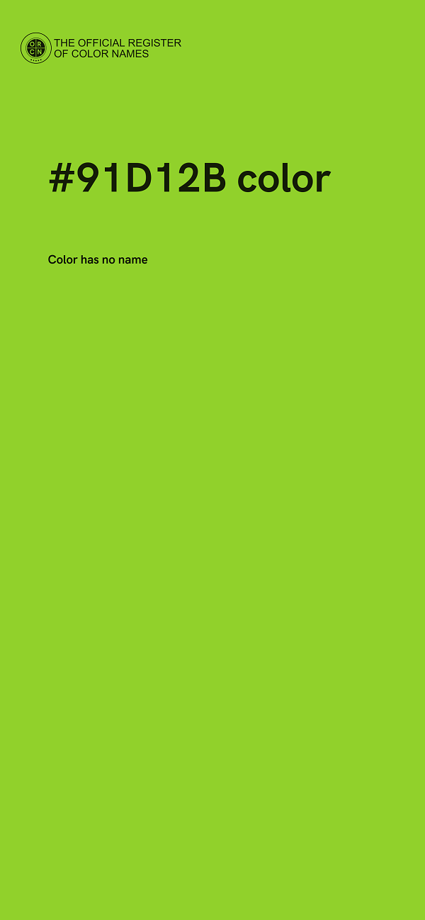#91D12B color image