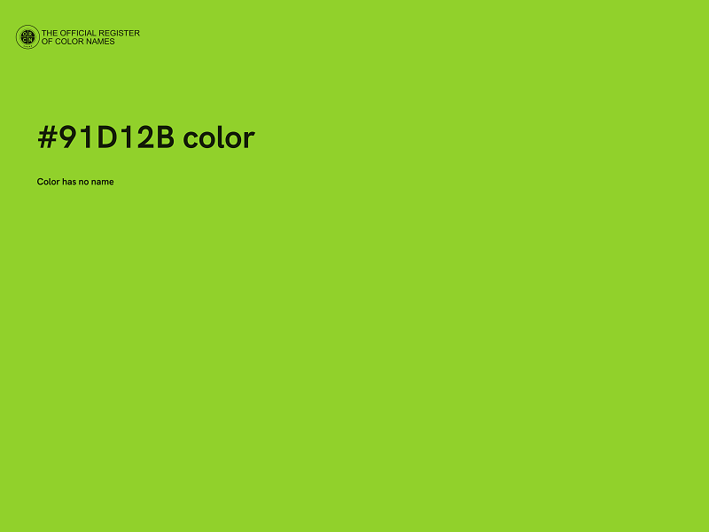 #91D12B color image