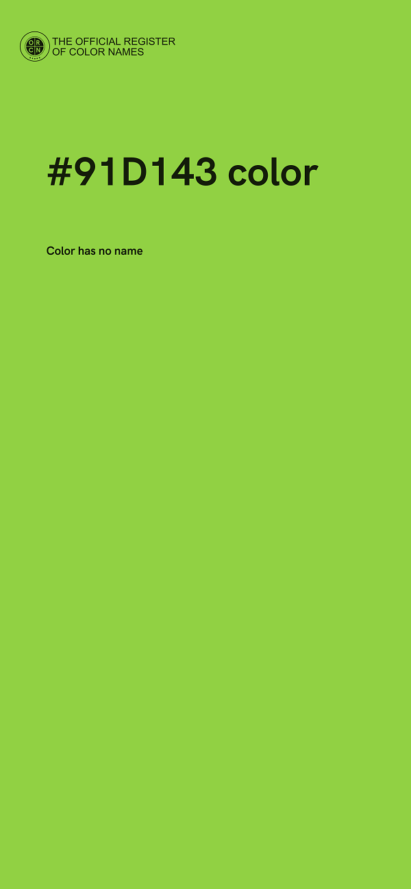 #91D143 color image
