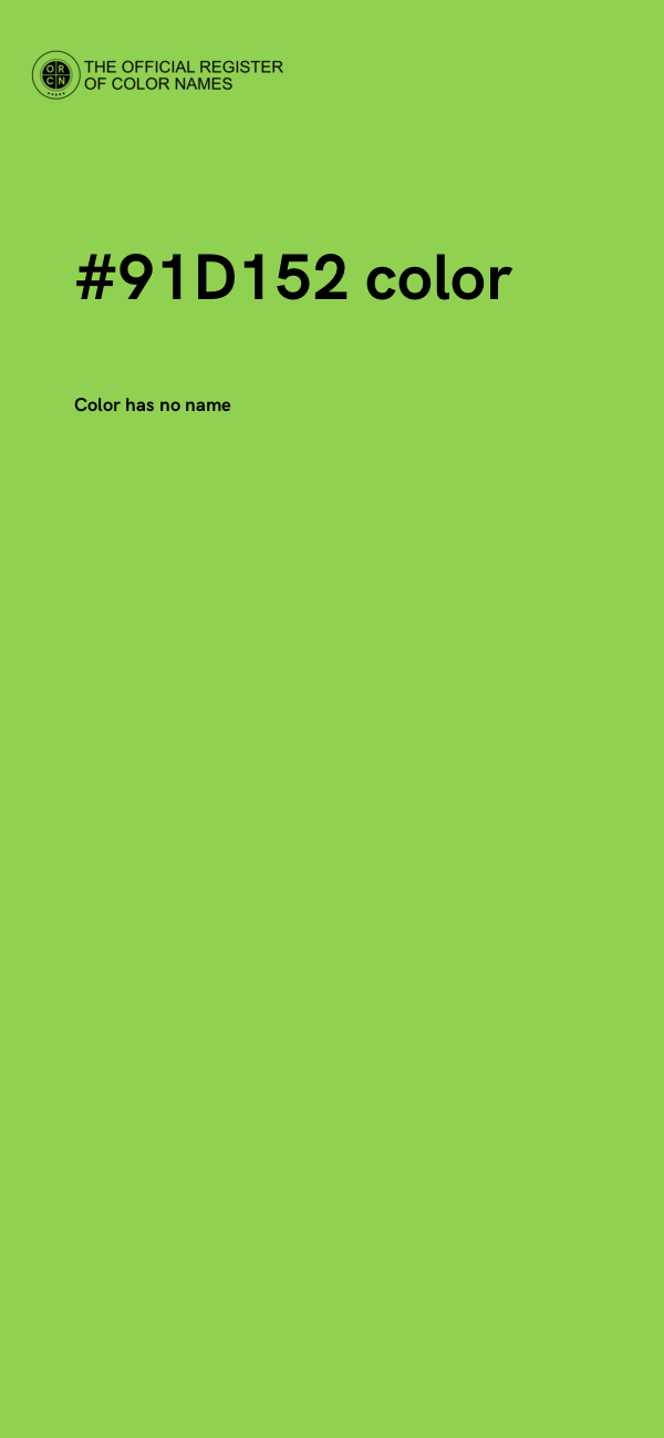 #91D152 color image