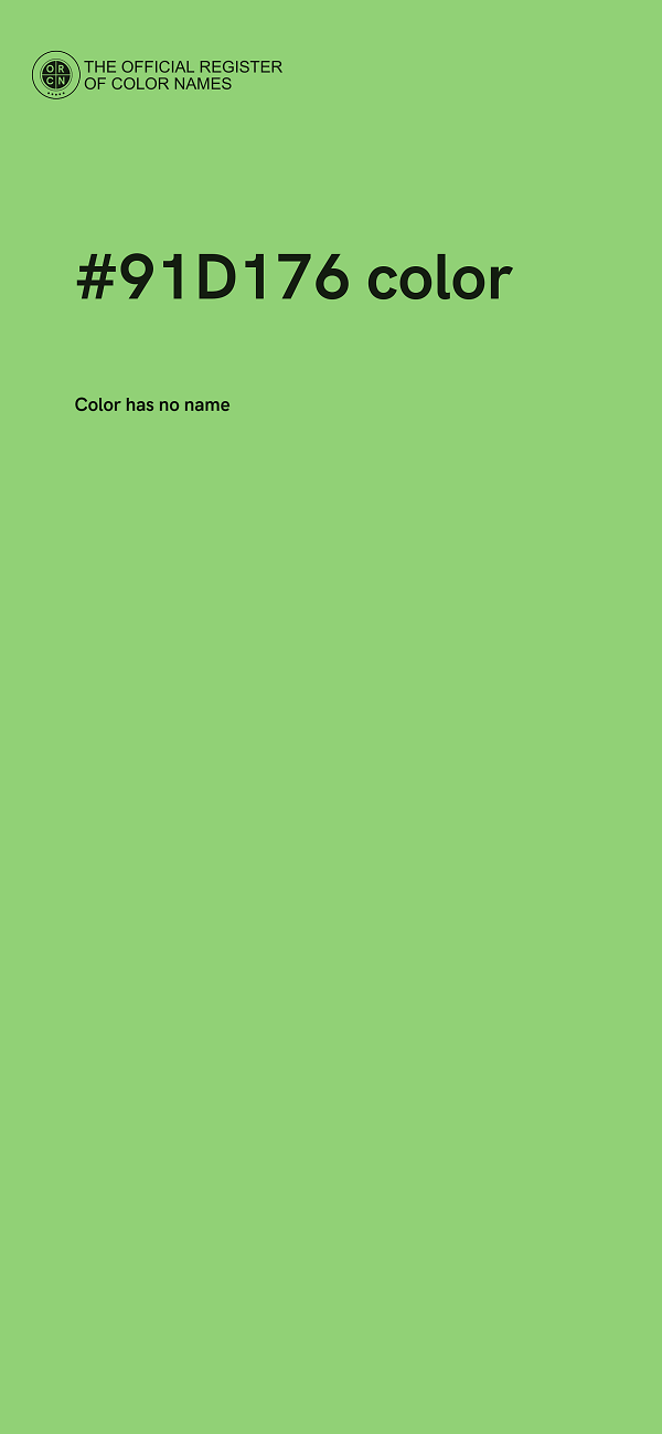 #91D176 color image