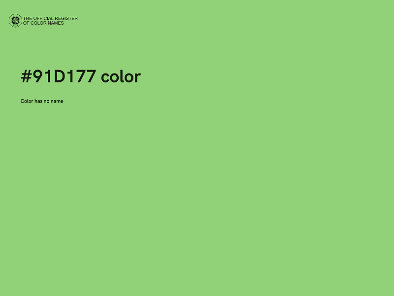 #91D177 color image