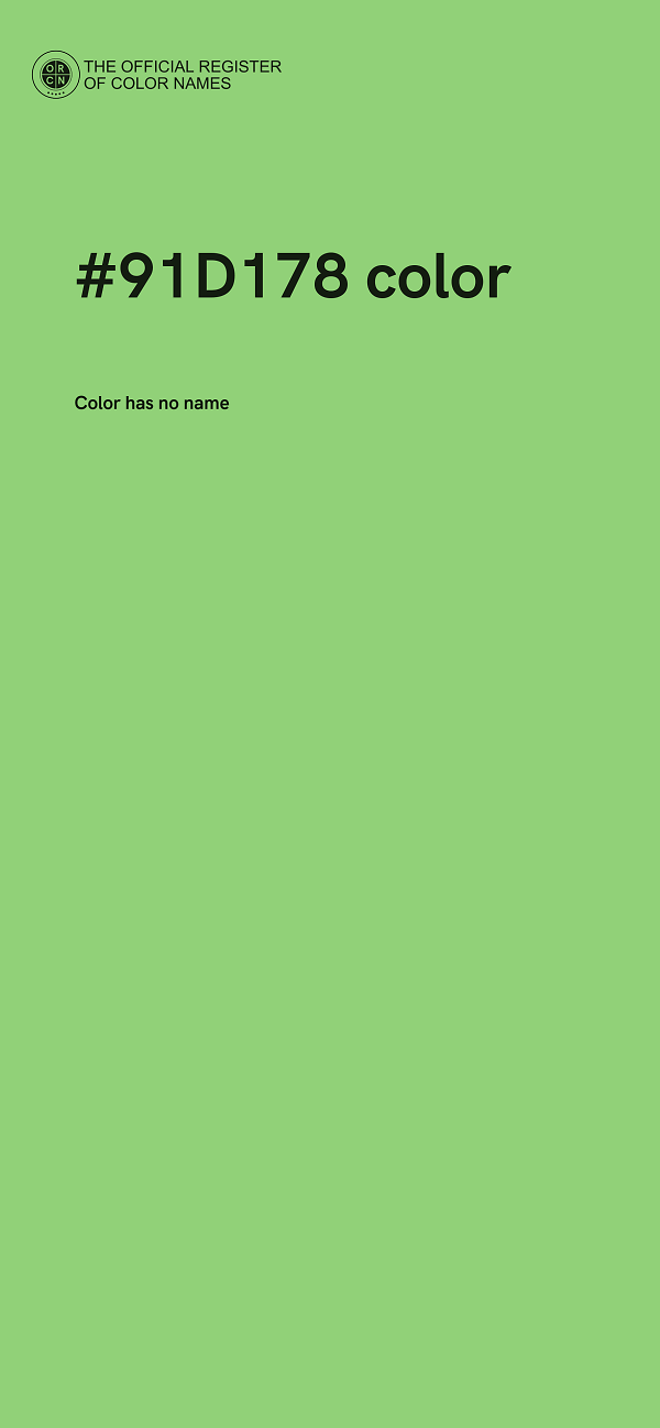 #91D178 color image