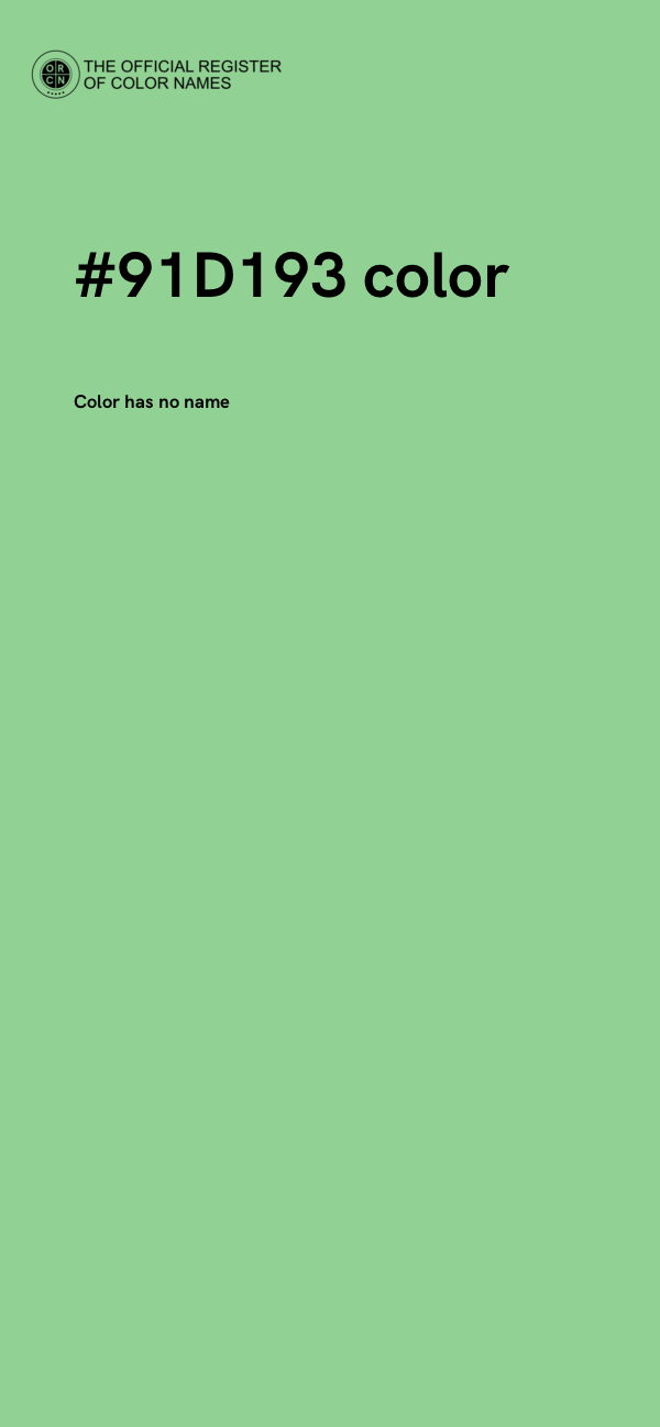 #91D193 color image