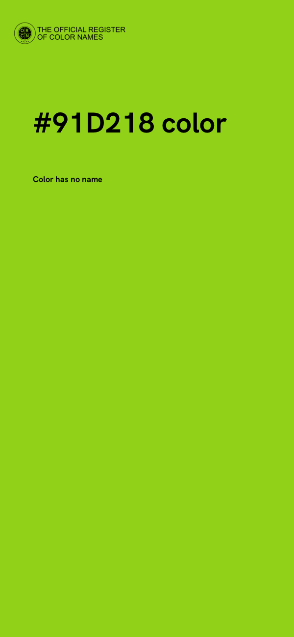 #91D218 color image