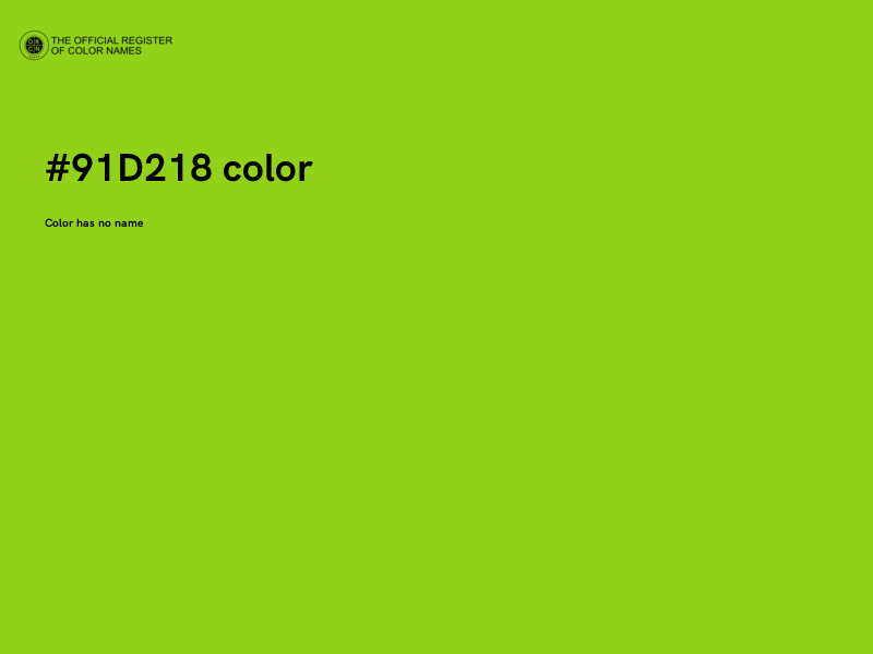 #91D218 color image