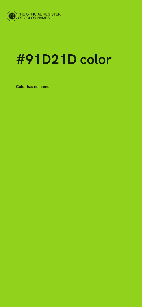 #91D21D color image