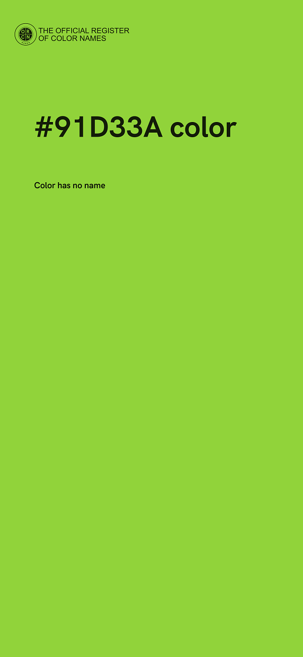 #91D33A color image