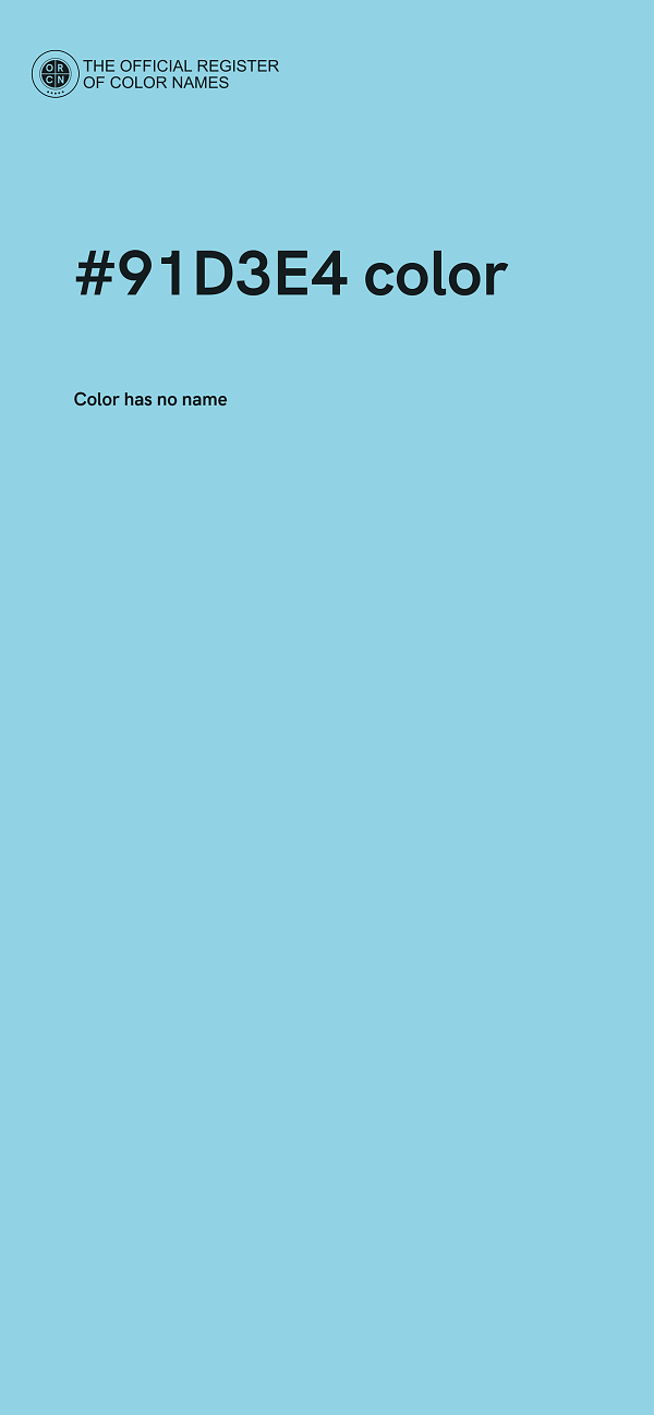 #91D3E4 color image