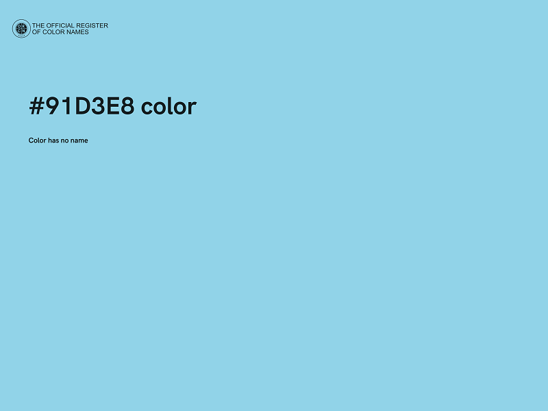 #91D3E8 color image