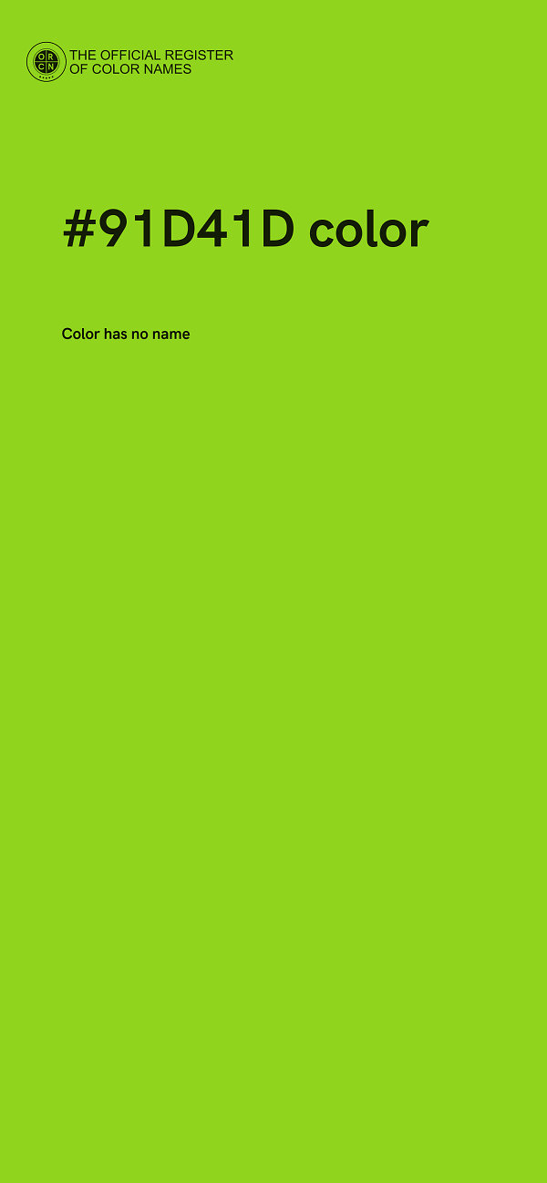 #91D41D color image
