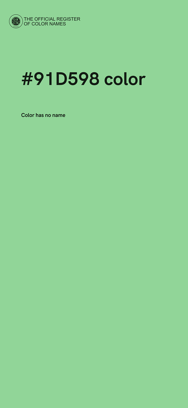 #91D598 color image