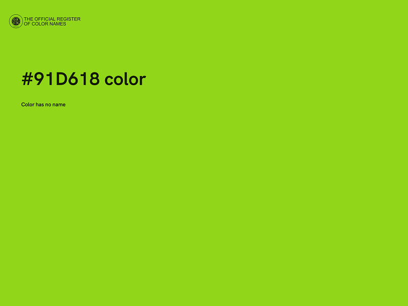 #91D618 color image