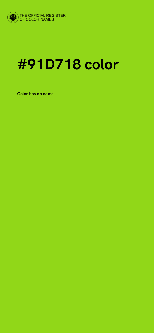 #91D718 color image