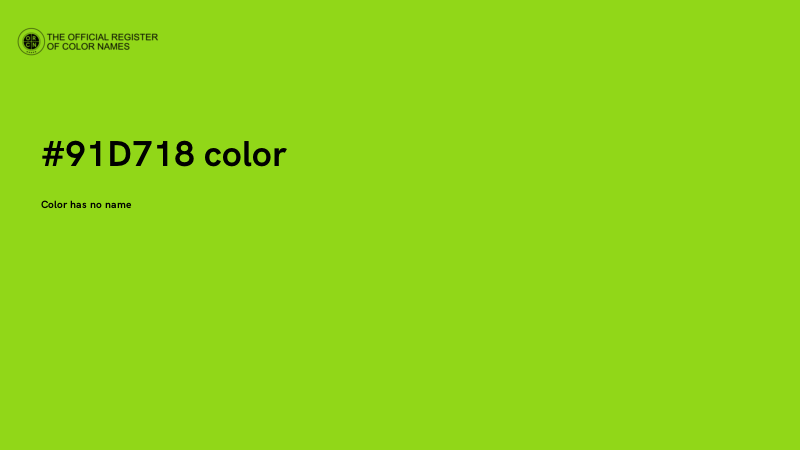 #91D718 color image