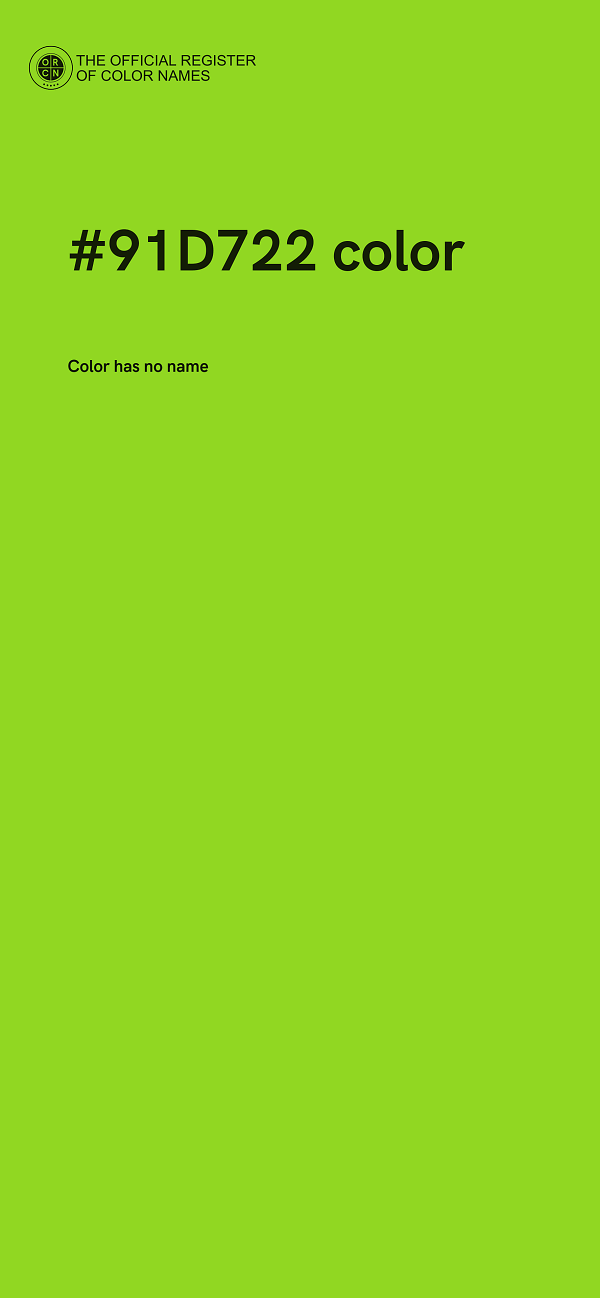 #91D722 color image